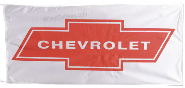 Flag  Chevrolet Landscape White Red Flag / Banner 5 X 3 Ft (150 x 90 cm) Automotive Flags and Banners