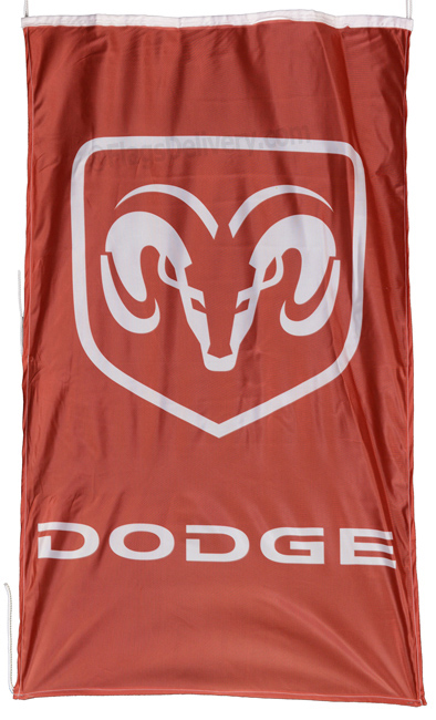 Flag  Dodge Ram Vertical Red 2 Flag / Banner 5 X 3 Ft (150 x 90 cm) Automotive Flags and Banners