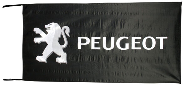 Flag  Peugeot Landscape Black Flag / Banner 5 X 3 Ft (150 x 90 cm) Automotive Flags and Banners