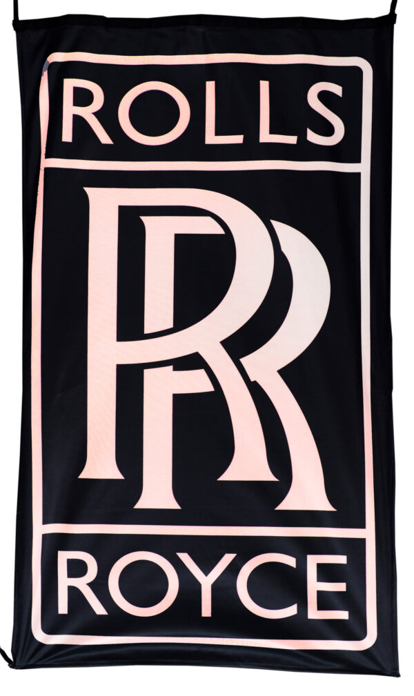 Flag  Rolls Royce Vertical Black Flag / Banner 5 X 3 Ft (150 x 90 cm) Automotive Flags and Banners