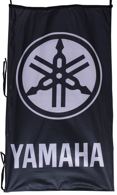 Flag  Yamaha Vertical Black White Flag / Banner 5 X 3 Ft (150 x 90 cm) Motorcycle Flags