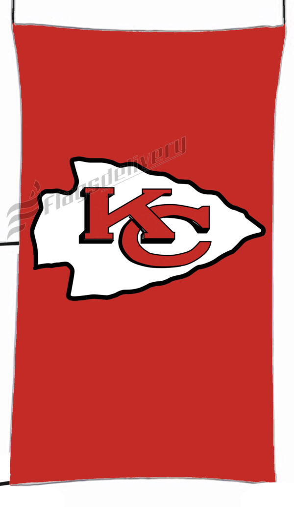 Flag  Kansas City Chiefs Red Vertical Flag / Banner 5 X 3 Ft (150 X 90 Cm) NFL Flags