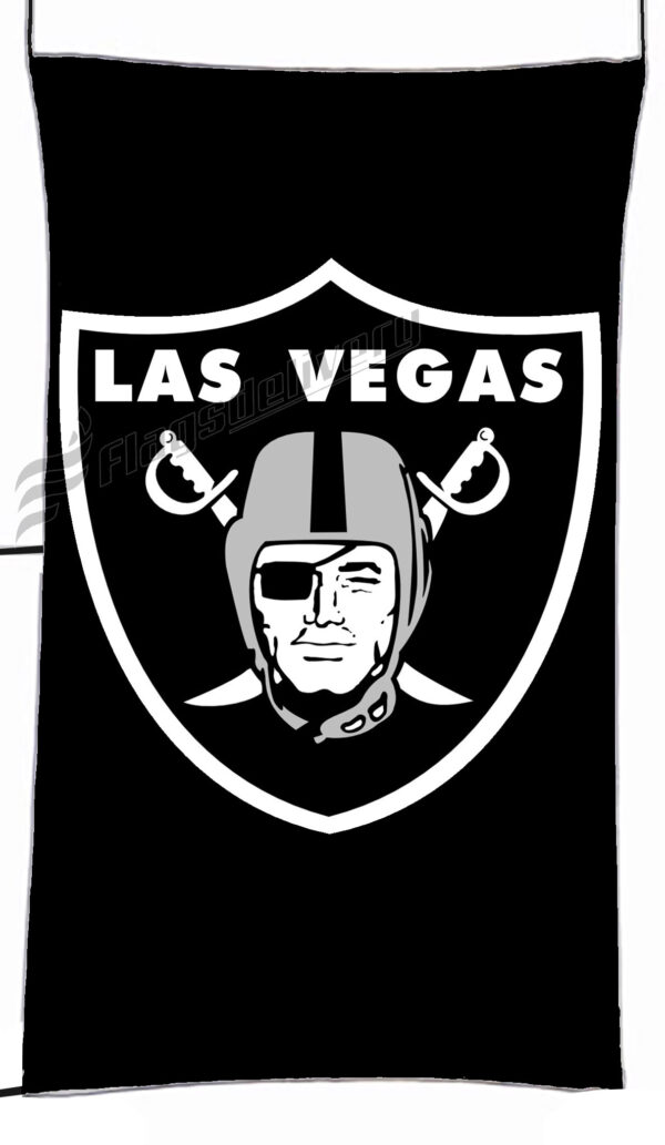 Flag  Las Vegas Raiders Black Vertical Flag / Banner 5 X 3 Ft (150 X 90 Cm) NFL Flags