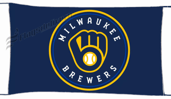 Flag  Milwaukee Brewers Landscape Flag / Banner 5 X 3 Ft (150 X 90 Cm) Baseball Flags