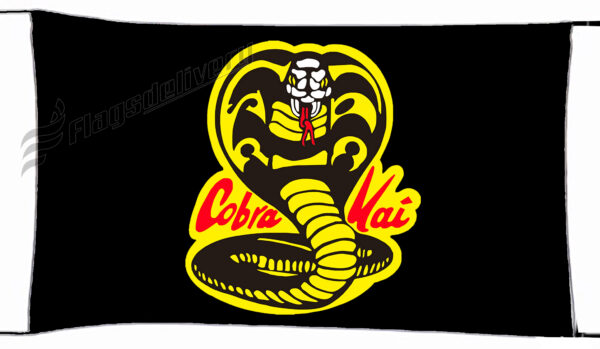 Flag  Cobra Kai 2 Black Landscape Flag / Banner 5 X 3 Ft (150 X 90 Cm) TV, Movies & Celebrities Flags