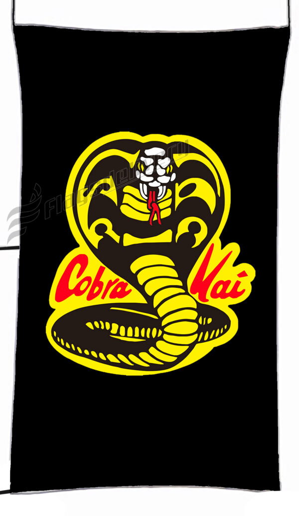 Flag  Cobra Kai 2 Black Vertical Flag / Banner 5 X 3 Ft (150 X 90 Cm) TV, Movies & Celebrities Flags