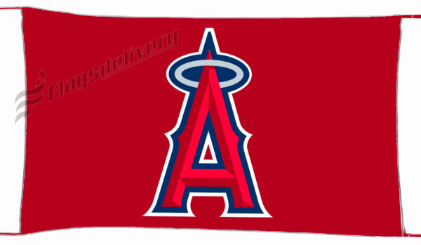 Flag  Los Angeles Angels Red Landscape Flag / Banner 5 X 3 Ft (150 X 90 Cm) Baseball Flags