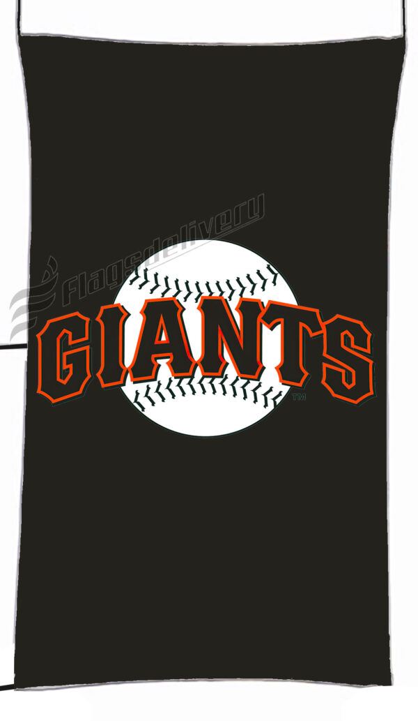 Flag  San Francisco Giants Black Vertical Flag / Banner 5 X 3 Ft (150 X 90 Cm) Baseball Flags