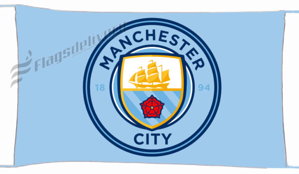 Flag  Manchester City Landscape Flag / Banner 5 X 3 Ft (150 X 90 Cm) Soccer Flags
