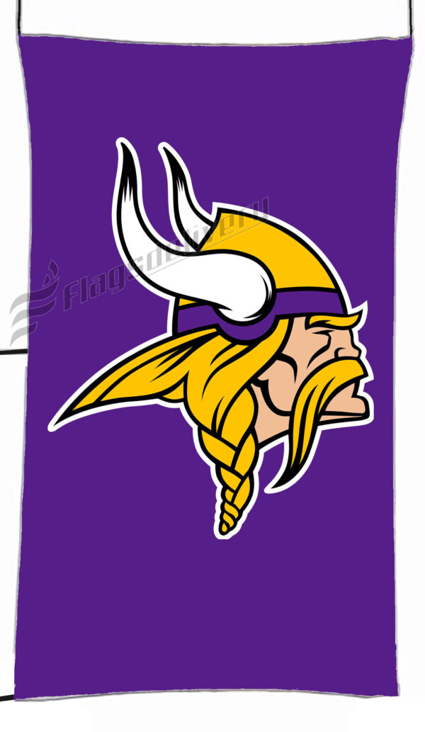 Flag  Minnesota Vikings Purple Vertical Flag / Banner 5 X 3 Ft (150 X 90 Cm) NFL Flags