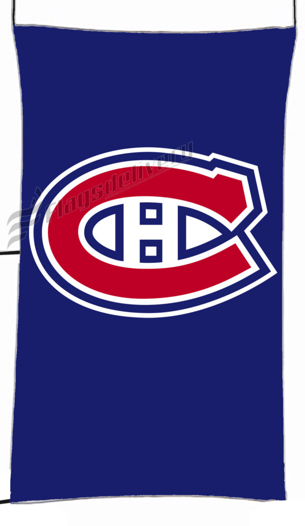 Flag  Montreal Canadiens Blue Vertical Flag / Banner 5 X 3 Ft (150 X 90 Cm) Hockey Flags