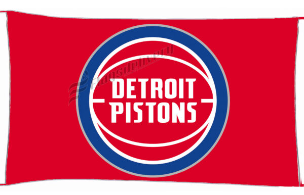 Flag  Detroit Pistons Red Landscape Flag / Banner 5 X 3 Ft (150 X 90 Cm) Basketball Flags