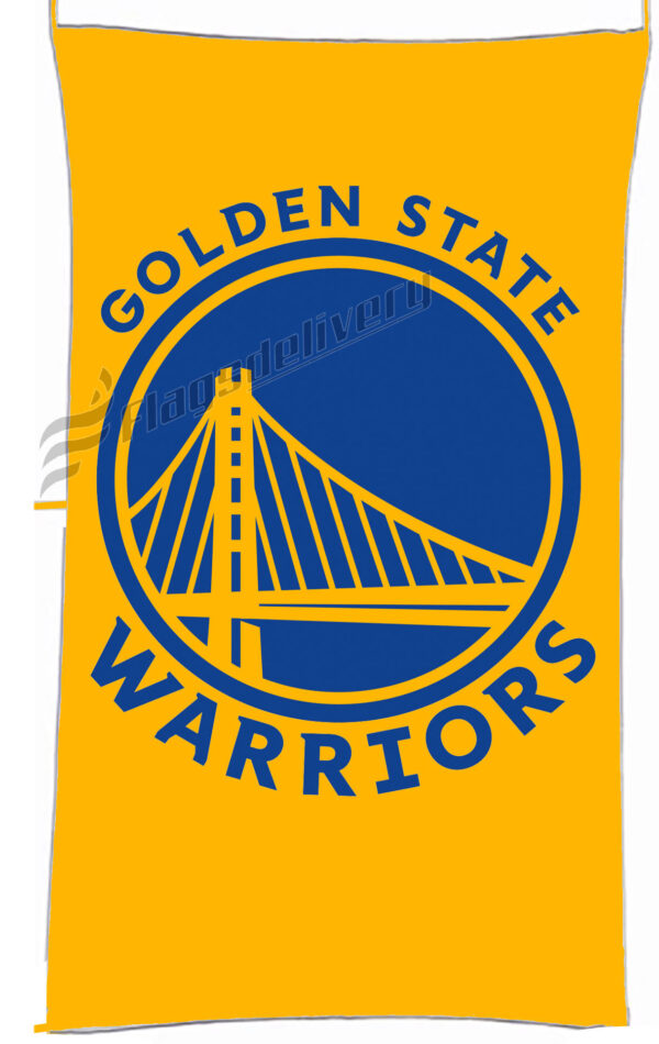 Flag  Golden State Warriors Yellow Vertical Flag / Banner 5 X 3 Ft (150 X 90 Cm) Basketball Flags