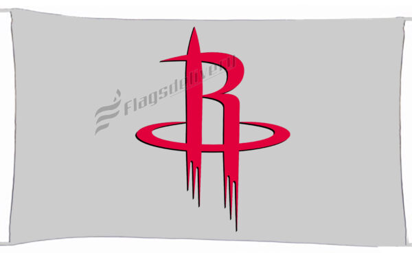 Flag  Houston Rockets Silver Landscape Flag / Banner 5 X 3 Ft (150 X 90 Cm) Basketball Flags