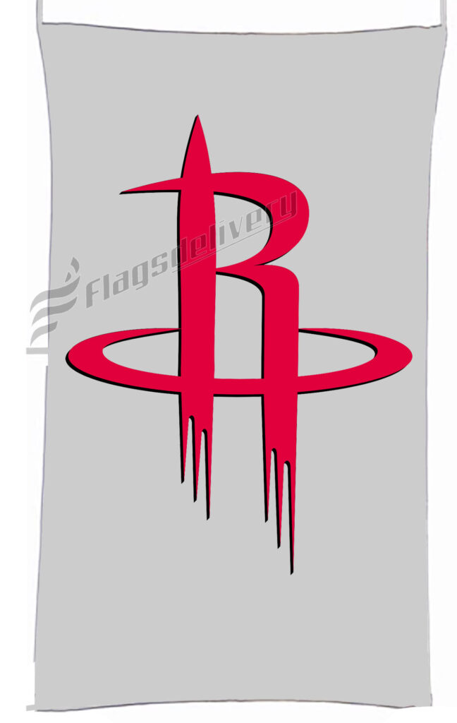 Houston Rockets Silver Vertical Flag / Banner 5 X 3 Ft (150 X 90 Cm ...