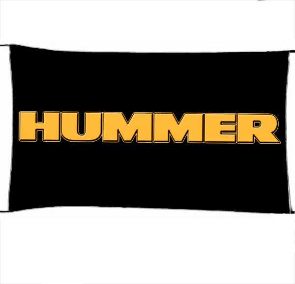 Flag  Hummer 3D Black Yellow Landscape Flag / Banner 5 X 3 Ft (150 X 90 Cm) Automotive Flags and Banners