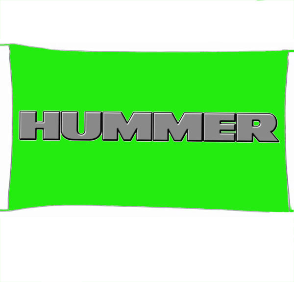 Flag  Hummer 3D Green Landscape Flag / Banner 5 X 3 Ft (150 X 90 Cm) Automotive Flags and Banners
