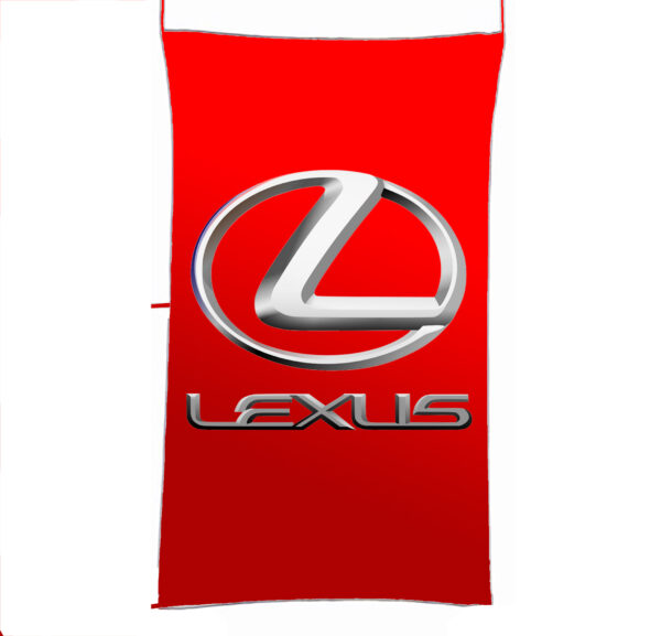 Flag  Lexus 3D Red Vertical Flag / Banner 5 X 3 Ft (150 X 90 Cm) Automotive Flags and Banners