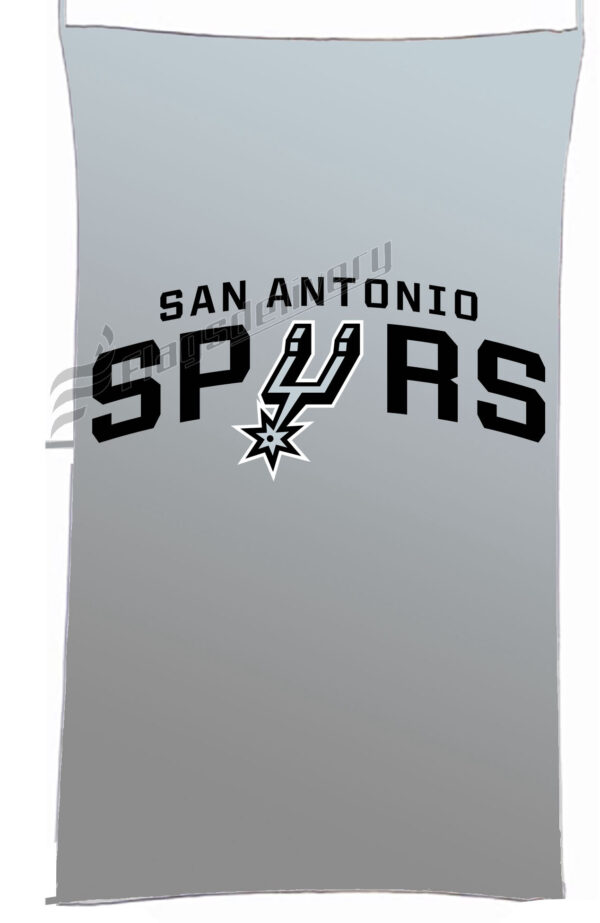 Flag  San Antonio Spurs Silver Vertical Flag / Banner 5 X 3 Ft (150 X 90 Cm) Basketball Flags
