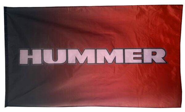 Flag  Hummer 3D Black Red Landscape Flag / Banner 5 X 3 Ft (150 X 90 Cm) Automotive Flags and Banners