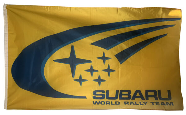 Flag  Subaru Rally Team Landscape Yellow Flag / Banner 5 X 3 Ft (150 x 90 cm) Automotive Flags and Banners