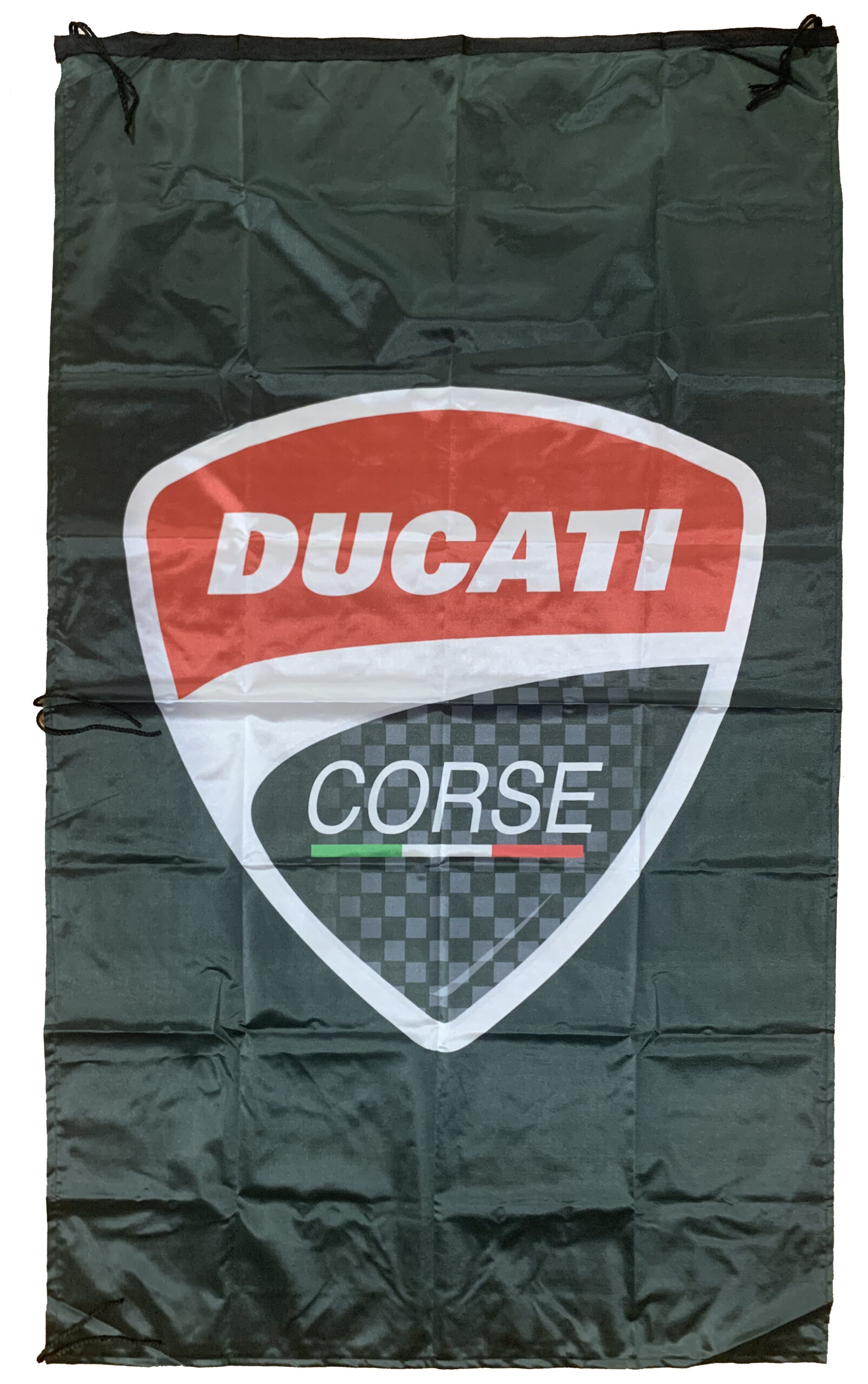 Ducati Corse Power Fahne Banner Fan Flag Bandiera Flagge weiß rot schwarz 2019 