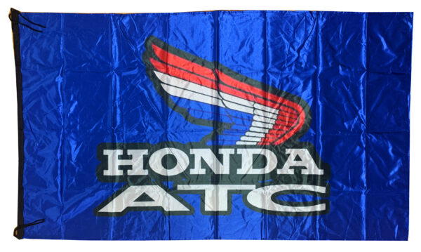 Flag  Honda ATC Landscape Blue Flag / Banner 5 X 3 Ft (150 x 90 cm) Automotive Flags and Banners