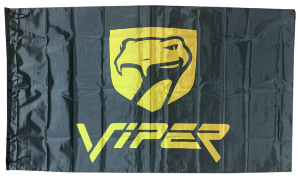 Flag  Dodge Viper Black & Yellow Sneaky Pete Landscape Black Flag / Banner 5 X 3 Ft (150 x 90 cm) Automotive Flags and Banners