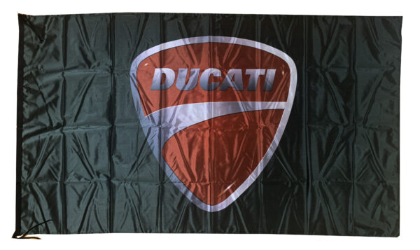 Flag  Ducati 3D Silver Landscape Flag / Banner 5 X 3 Ft (150 X 90 Cm) Ducati