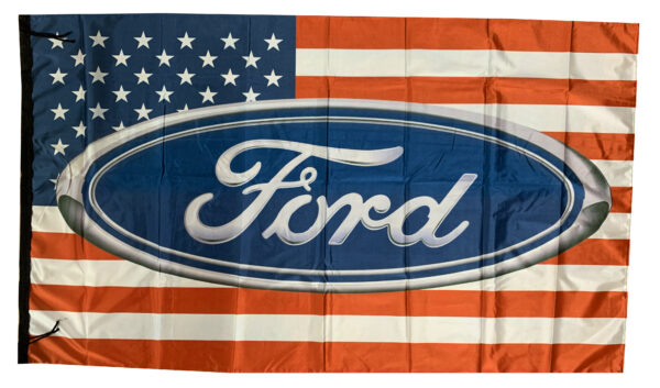 Flag  Ford USA US Flag Landscape Flag / Banner 5 X 3 Ft (150 x 90 cm) Automotive Flags and Banners