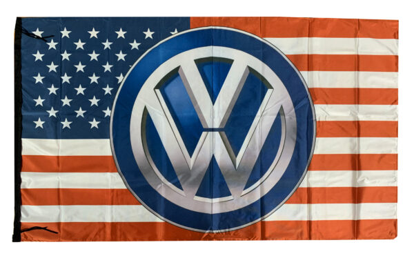 Flag  Volkswagen USA US Flag Landscape Flag / Banner 5 X 3 Ft (150 x 90 cm) Automotive Flags and Banners
