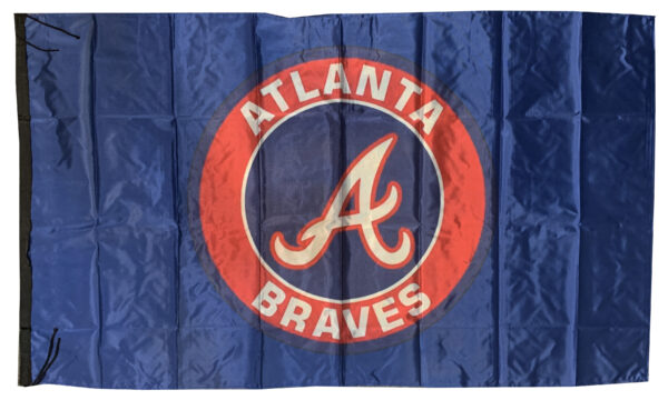 Flag  Atlanta Braves Blue Landscape Flag / Banner 5 X 3 Ft (150 X 90 Cm) Baseball Flags