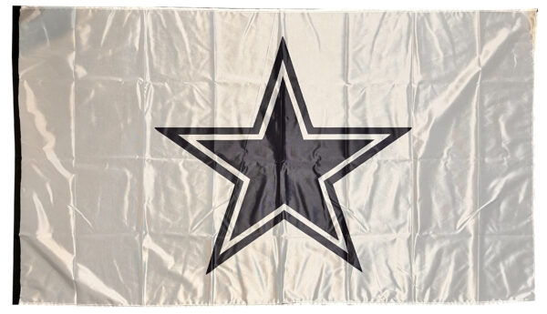 Flag  Dallas Cowboys White Landscape Flag / Banner 5 X 3 Ft (150 X 90 Cm) NFL Flags