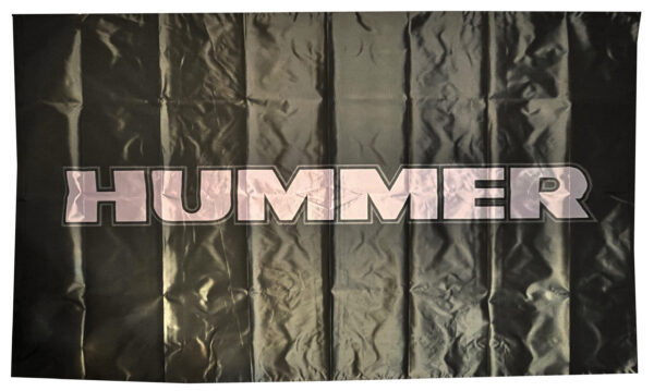Flag  Hummer 3D Black Silver Landscape Flag / Banner 5 X 3 Ft (150 X 90 Cm) Automotive Flags and Banners