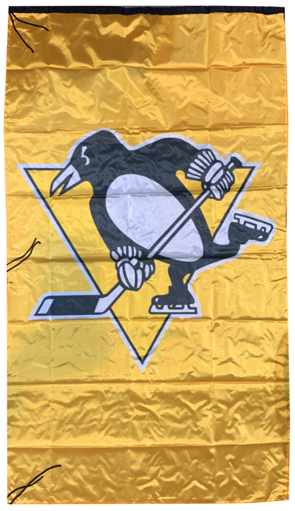 Flag  Pittsburgh Penguins Yellow Vertical Flag / Banner 5 X 3 Ft (150 X 90 Cm) Hockey Flags
