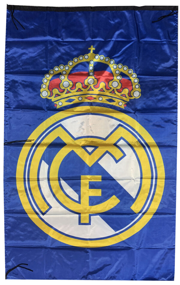 Flag  Real Madrid Blue Vertical Flag / Banner 5 X 3 Ft (150 X 90 Cm) Soccer Flags