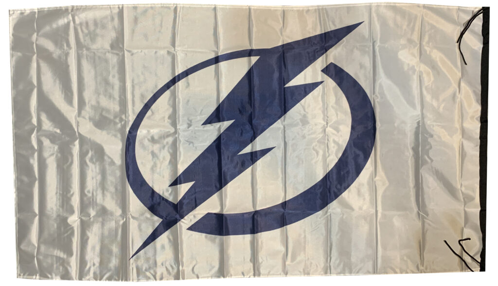 Tampa Bay Lightning White Landscape Flag / Banner 5 X 3 Ft (150 X 90 Cm
