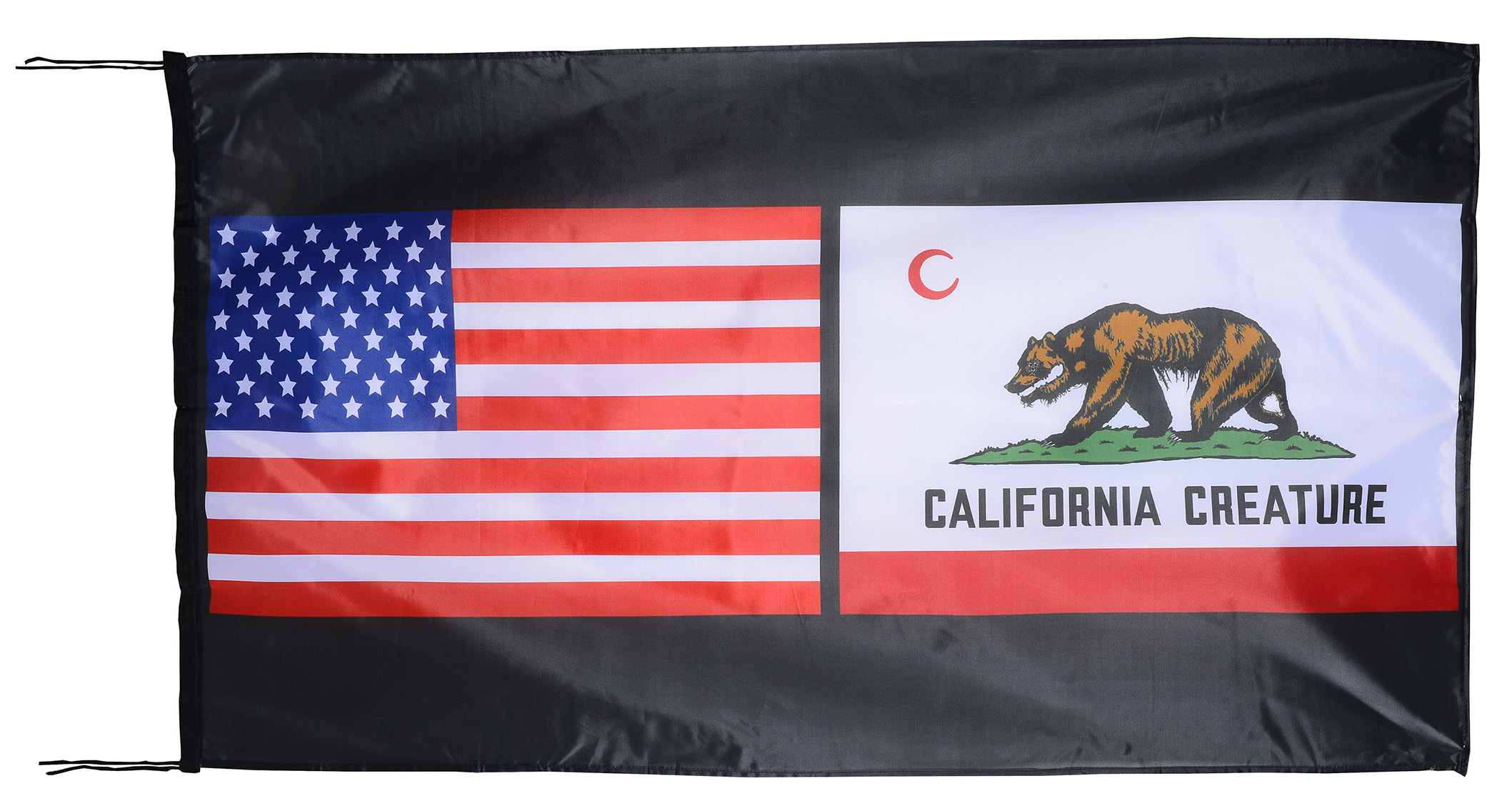 Flag  017 USA / US Country / United States Of America and California State / American Patriotic / Pride Hybrid Weather-Resistant Polyester Outdoor Flag Landscape Banner / Vivid Colors / 3 X 5 FT (150 x 90cm) International Flags for Sale