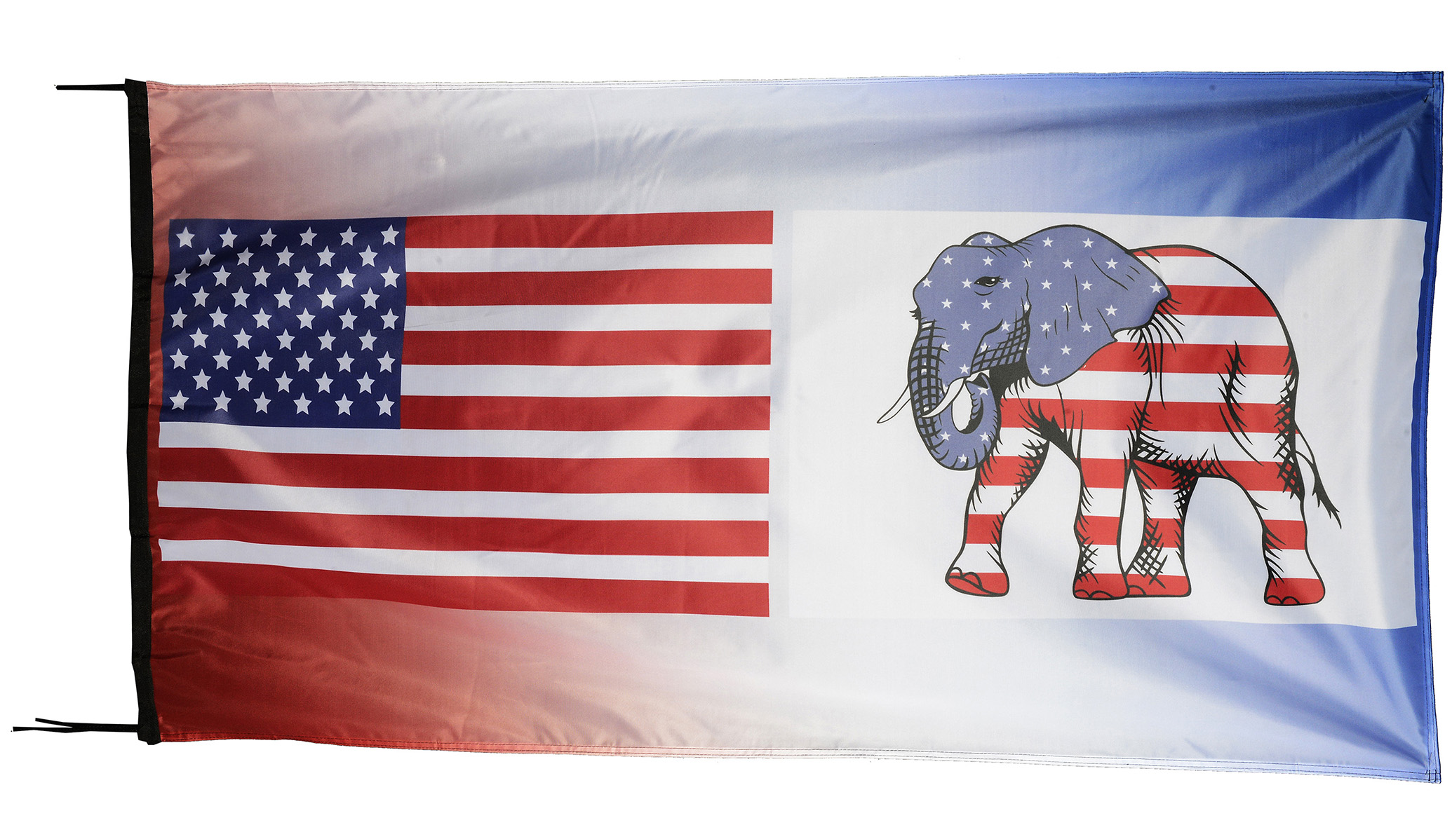 Flag  077 USA / US Country / United States Of America and Republicans Party / Senators / Congress / Washington / White House / Capitol / Politics / Presidential / Elections / Washington / Pride Hybrid Weather-Resistant Polyester Outdoor Flag Landscape Banner / Vivid Colors / 3 X 5 FT (150 x 90cm) International Flags for Sale