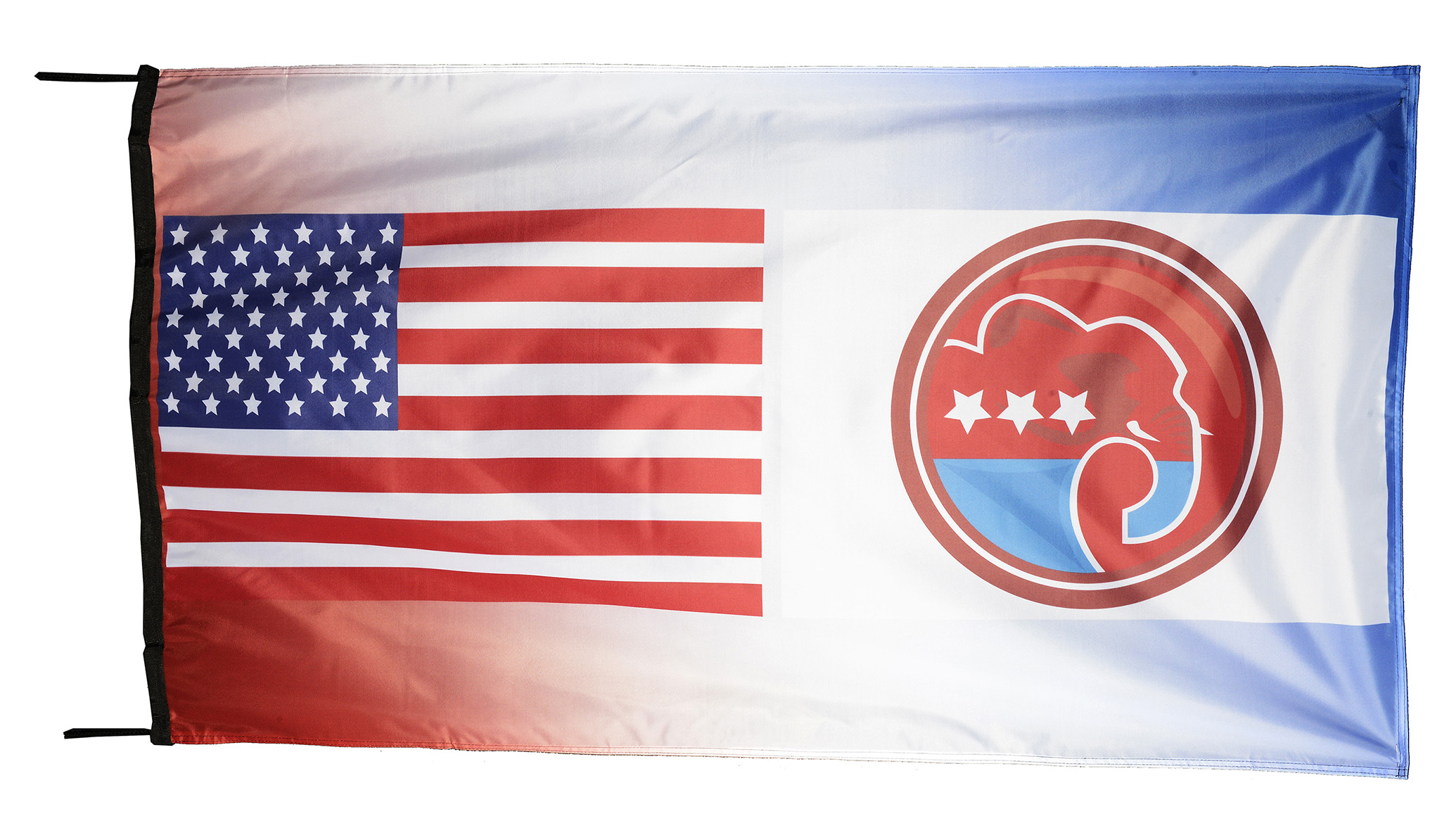 Flag  079 USA / US Country / United States Of America and Democrats Party / Senators / Congress / Washington / White House / Capitol / Politics / Presidential / Elections / Washington / Pride Hybrid Weather-Resistant Polyester Outdoor Flag Landscape Banner / Vivid Colors / 3 X 5 FT (150 x 90cm) International Flags for Sale