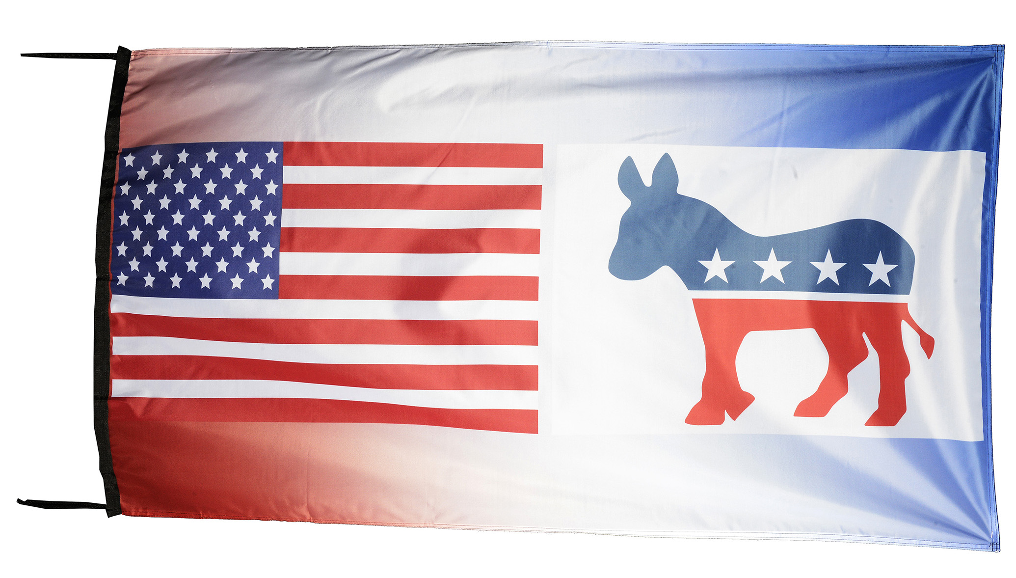 Flag  079 USA / US Country / United States Of America and Democrats Party / Senators / Congress / Washington / White House / Capitol / Politics / Presidential / Elections / Washington / Pride Hybrid Weather-Resistant Polyester Outdoor Flag Landscape Banner / Vivid Colors / 3 X 5 FT (150 x 90cm) International Flags for Sale