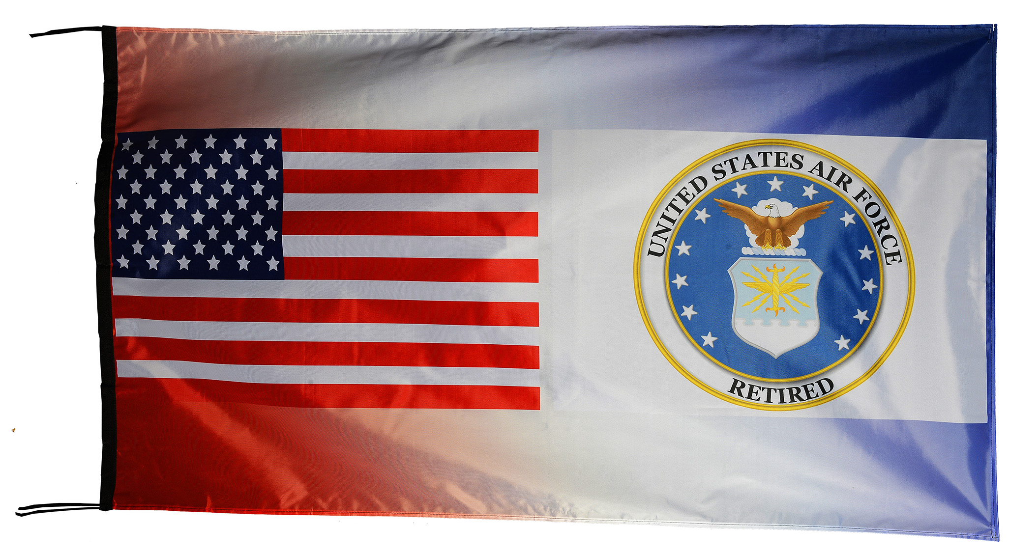 Flag  147 USA / US Country / United States Of America and “US Air Force” (Military Retired) / Patriotic / Pride Hybrid Weather-Resistant Polyester Outdoor Flag Landscape Banner / Vivid Colors / 3 X 5 FT (150 x 90cm) International Flags for Sale