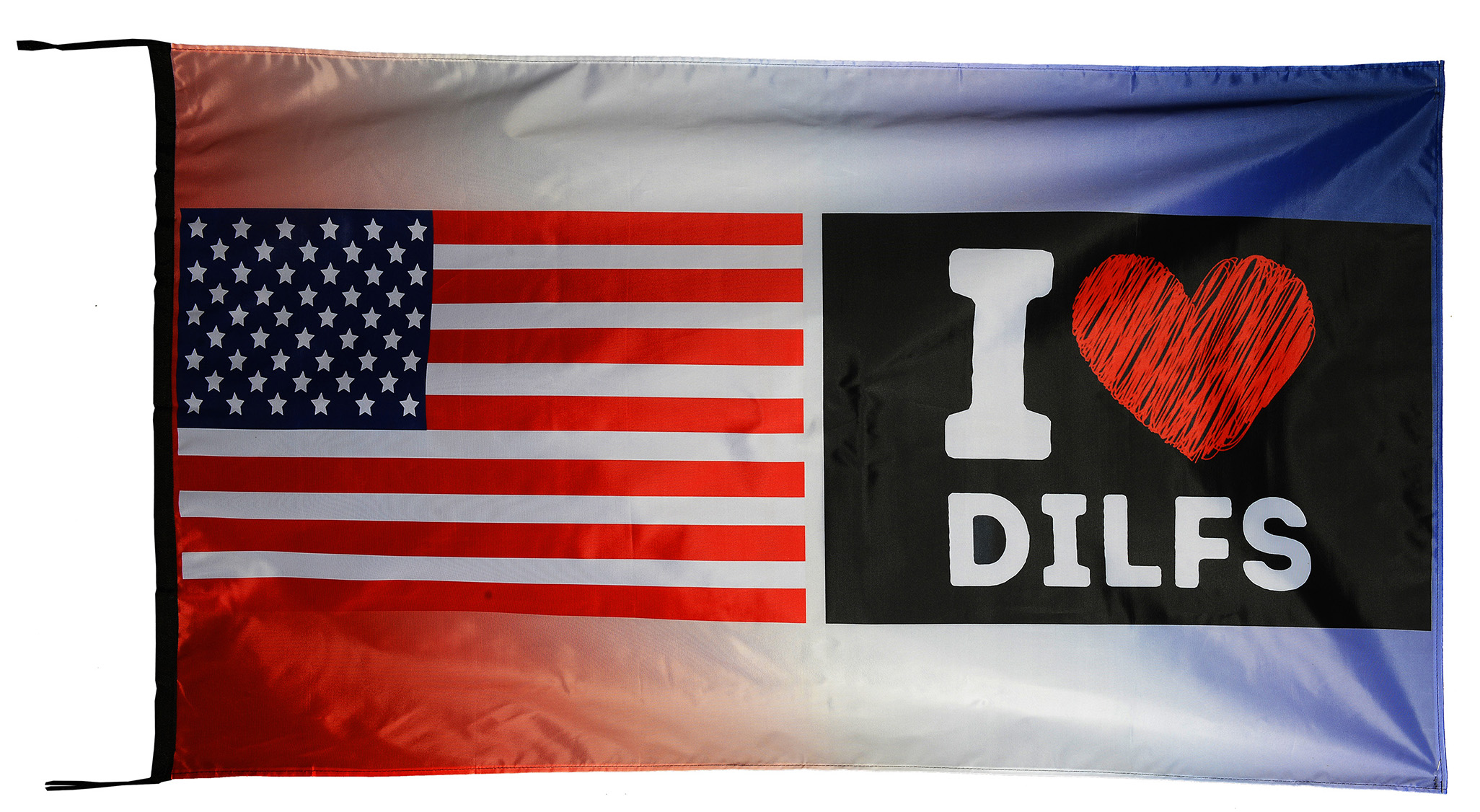 Flag  149 USA / US Country / United States Of America and “I Love DILFS” (Heart) / Patriotic / Pride Hybrid Weather-Resistant Polyester Outdoor Flag Landscape Banner / Vivid Colors / 3 X 5 FT (150 x 90cm) International Flags for Sale