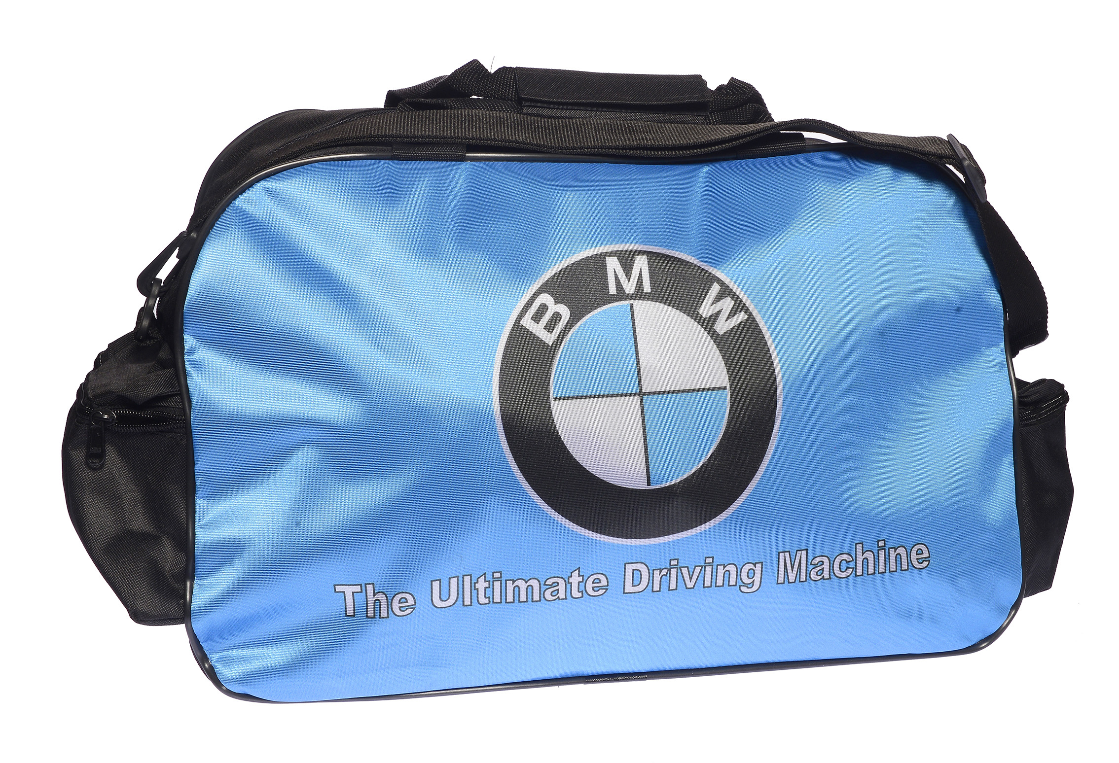 Flag  BMW The Ultimate Driving Machine Light Blue Travel / Sports Bag Travel / Sports Bags