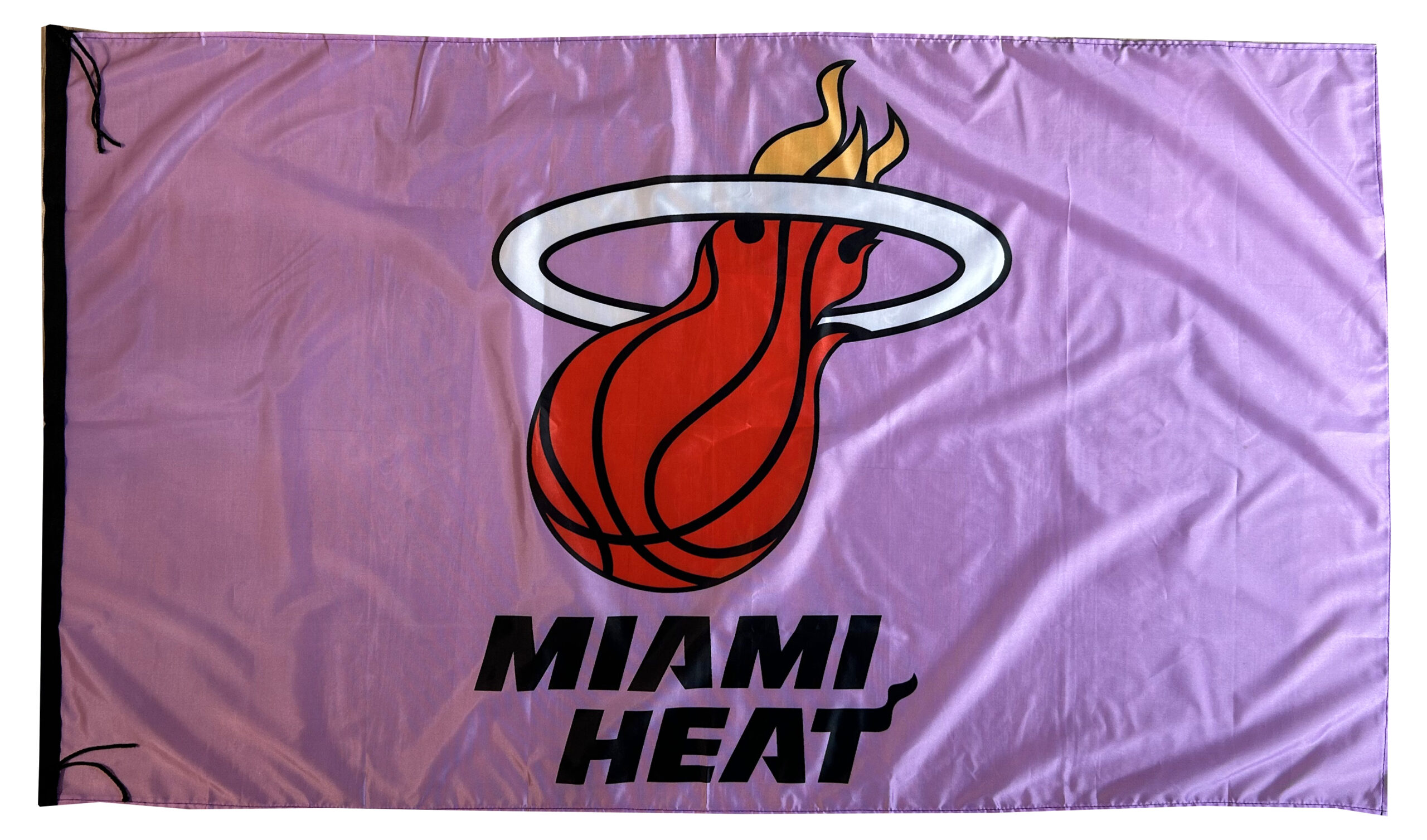 Flag  Miami Heat Light Pink Landscape Flag / Banner 5 X 3 Ft (150 X 90 Cm) Basketball Flags
