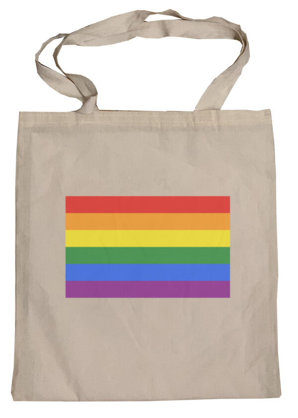 Flag  LGBT+ Nonbinary Pride Canvas Tote Bag Reusable For Shoulder / Grocery / Shopping / Vinyl Records 15.5 x 13.5 in (One Sided) (002) Backpacks