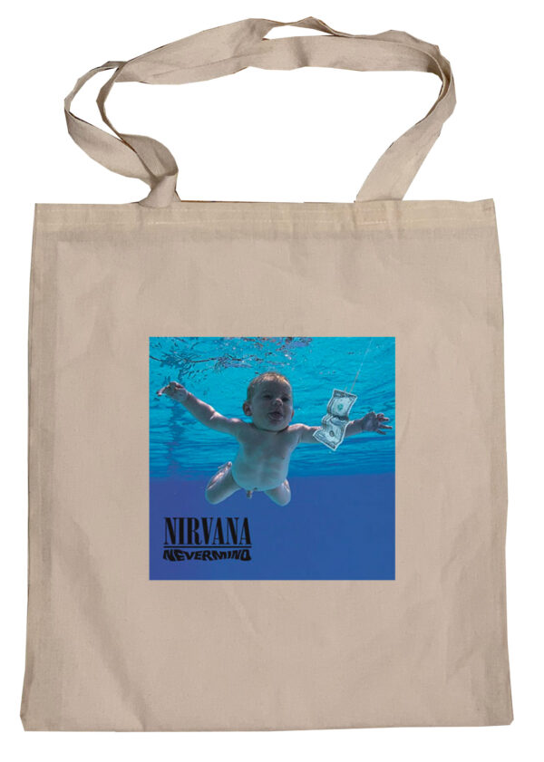 Flag  Nirvana “In Utero” Tote Bag Reusable For Shoulder / Grocery / Shopping / Vinyl Records 15.5 x 13.5 in (One Sided) (023) Backpacks