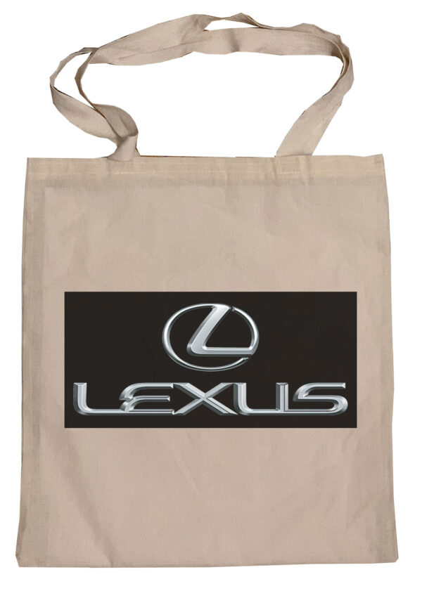 Flag  Lexus (Black Background) Tote Bag Reusable For Shoulder / Grocery / Shopping / Vinyl Records 15.5 x 13.5 in (One Sided) (045) Backpacks