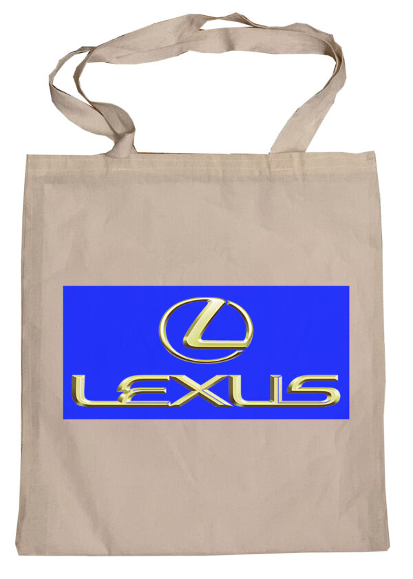 Flag  Lexus (Blue Background) Tote Bag Reusable For Shoulder / Grocery / Shopping / Vinyl Records 15.5 x 13.5 in (One Sided) (046) Backpacks