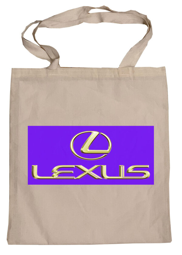 Flag  Lexus (Red Background) Tote Bag Reusable For Shoulder / Grocery / Shopping / Vinyl Records 15.5 x 13.5 in (One Sided) (048) Backpacks